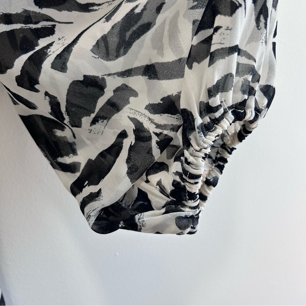 Alexis x Target Botanical One Shoulder Ruffle Maxi Dress Black Womens L - Picture 9 of 10